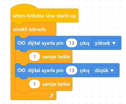 #1 MEBKİT-LED Yakma ve Yanıp Sönen LED 4 mBlock yanıp sönen led