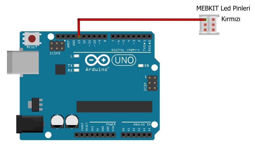 #1 MEBKİT-LED Yakma ve Yanıp Sönen LED 1 MEBKİT-LED Yakma ve Yanıp Sönen LED-Blink