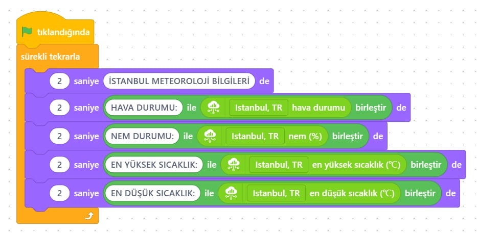 #3 mBlock İklim Verileri - Hava Durumu 2 hava durumu kukla bloklar